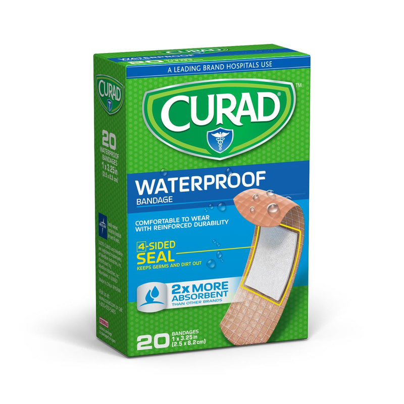 CURAD Waterproof Bandages, 1" x 3.25", 24/CS  (CUR43021RB) Case of 24