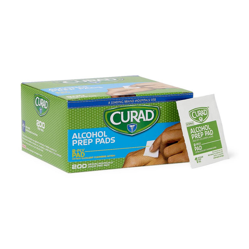 CURAD Medium 2-Ply Sterile Alcohol Prep Pad, 200/Box, 20/CS (CUR45581RBI) Case of 20