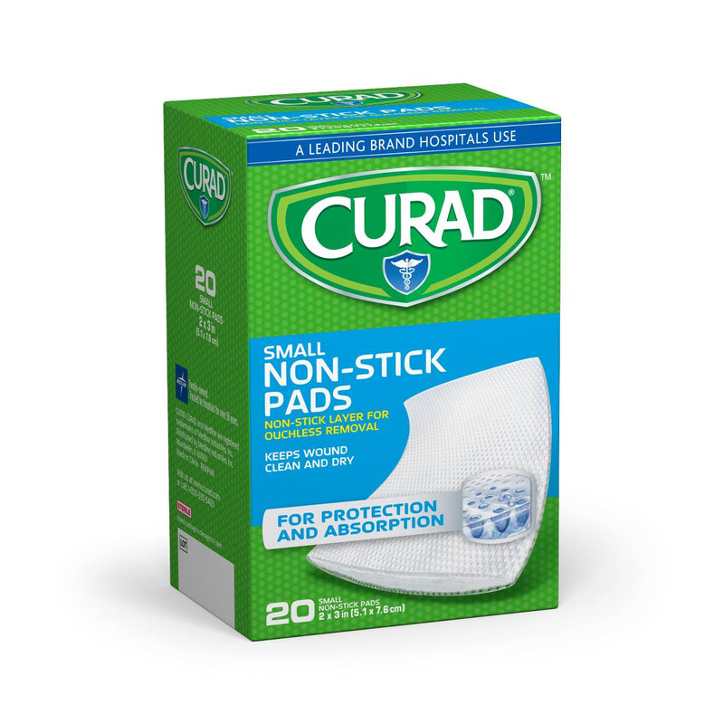 CURAD Sterile Nonstick Pad, 2" x 3", 20/Box, 12/CS  (CUR47396RB) Case of 12