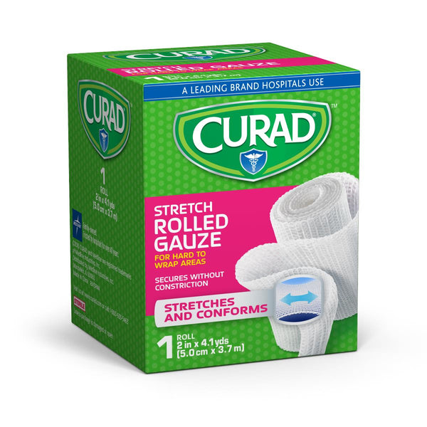 CURAD Stretch Rolled Gauze, 2" x 4.1 yd., 24/CS  (CUR47439ERB) Case of 24