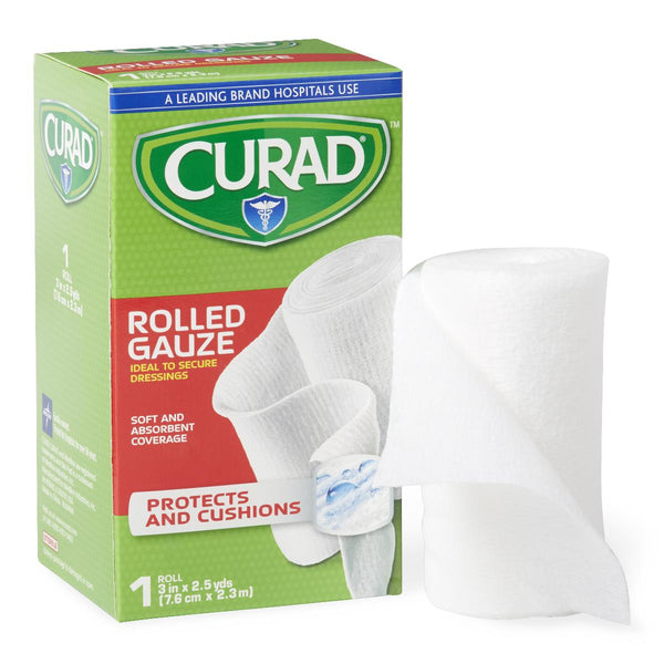 CURAD Rolled Gauze, 3" x 2.5 yd., 24/CS  (CUR48143RB) Case of 24