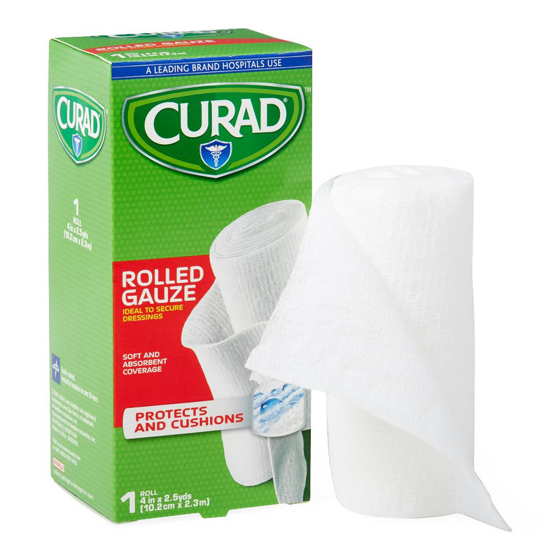 CURAD SoothePlus Prosorb Rolled Gauze, 4" x 2.5 yd., 24/CS  (CUR48144RB) Case of 24