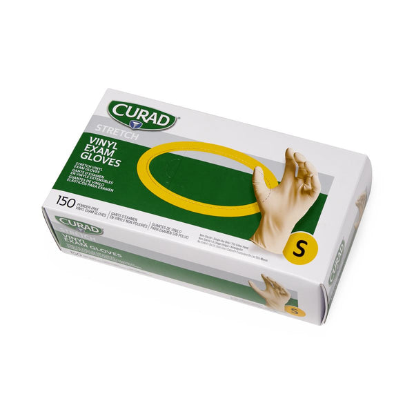 CURAD Stretch Vinyl Exam Gloves, Size S, 150/BX (CUR9224H) Box of 150