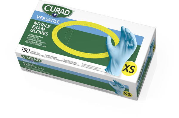 CURAD Textured Nitrile Exam Gloves, Size XS, 1500/CS (CUR9313) Case of 1500