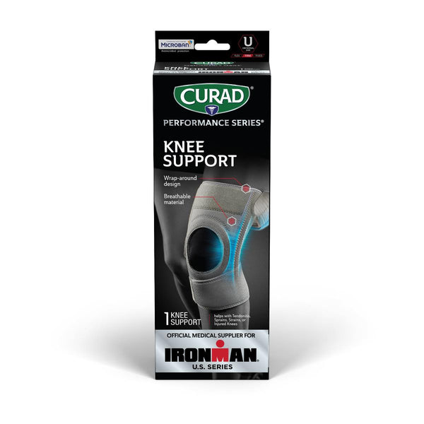 CURAD Performance Series IRONMAN Knee Support with Spiral Stabilizers, Reversible, Universal Size, 4/CS (CURIM23333) Case of 4