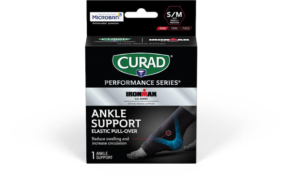 CURAD Performance Series IRONMAN Elastic Pull-Over Ankle Support, Size L/XL, 4/CS (CURIM26100LX) Case of 4