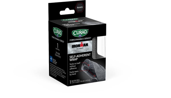 CURAD Performance Series IRONMAN Self-Adherent Wrap, Black, 3", 24/CS  (CURIM5054) Case of 24