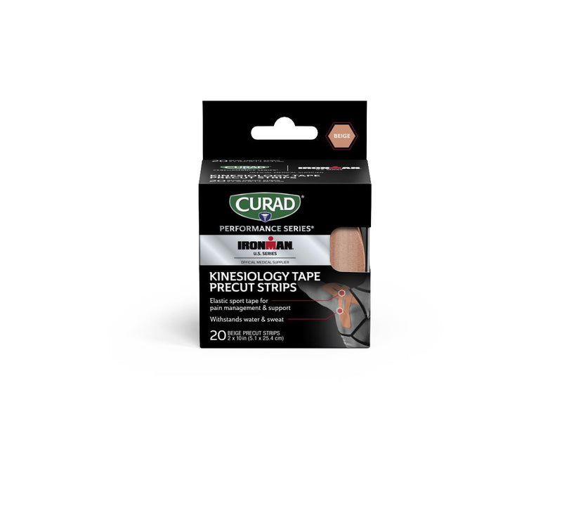 Ironman CURAD Performance Series IRONMAN Kinesiology Tape, Beige, 2" x 10", Without Canister, 12/CS  (CURIM5059) Case of 12