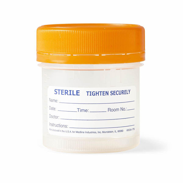 Wide-Mouth Click-N-Close Pneumatic Tube-Safe Specimen Container, Sterile, 100 mL, 400/CS  (DYND30370) Case of 400