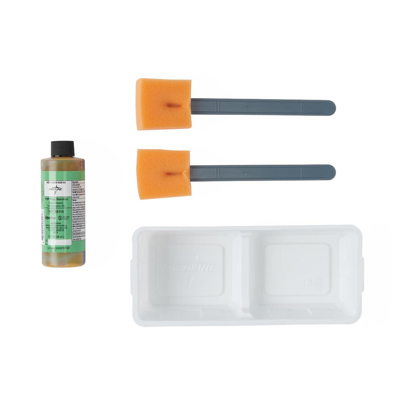 PVP Paint Sponge Stick with 2 Compartment Tray, Sterile, 20/CS (DYND70288S) Case of 20