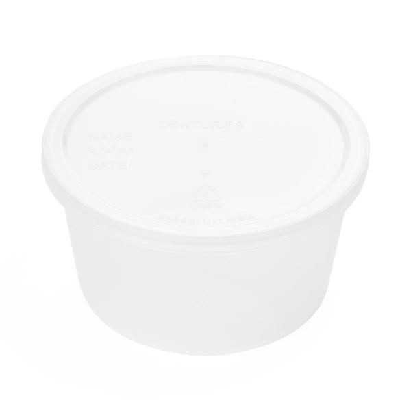 Denture Container, Clear, 250/CS (DYND70292) Case of 250