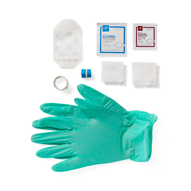 8-Piece IV Start Kit with 2 Alcohol Prep Pads, 1 PVP Prep Pad, 1 Pair Vinyl Gloves, 100/CS  (DYND74077) Case of 100