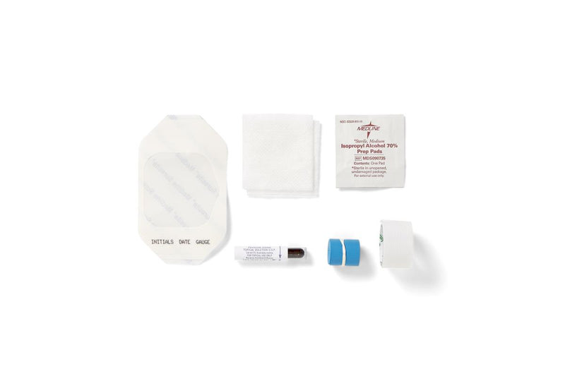 8-Piece IV Start Kit with 1 Alcohol Prep Pad, 1 PVP Ampule, 1 Dressing Change Label, 100/CS  (DYNJ04047) Case of 100