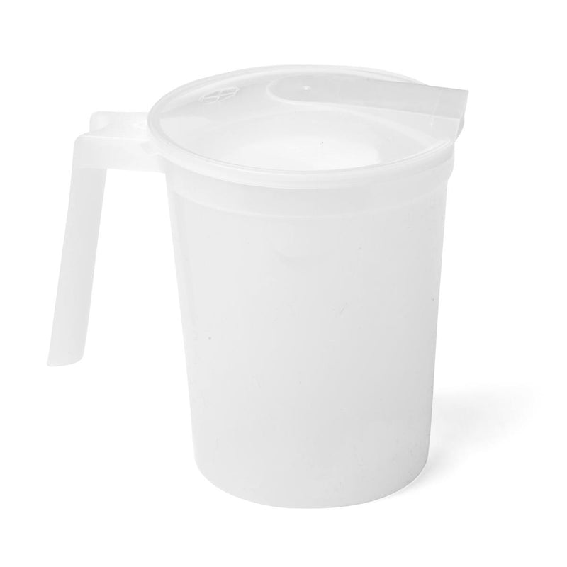 Noninsulated Plastic Pitcher with Handle and Lid, Pigment Free, 1,000 cc, 100/CS  (DYNEC80535C) Case of 100