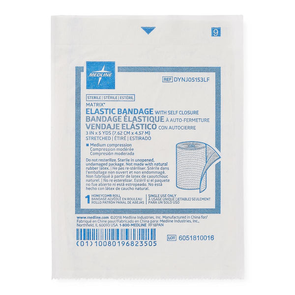 Sterile Matrix Wrap Elastic Bandage with Self-Closure, 3" x 5 yd., 20/CS  (DYNJ05153LF) Case of 20