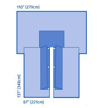 Cardiovascular Split Drape, Sterile, 8/CS  (DYNJP4003) Case of 8