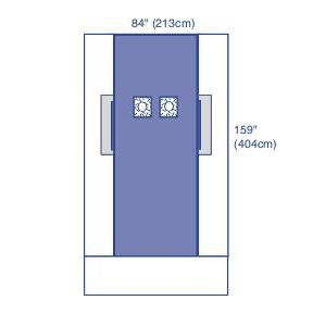 Sterile Femoral Angiography Surgical Drape, 80" x 159" (203 x 404 cm), 8/CS  (DYNJP4119) Case of 8