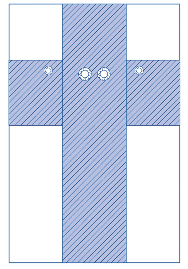 Femoral Angiography Drape with Radial Fenestrations and Absorbent Reinforcement, Sterile, Single Use, 86" x 148" (218 cm x 376 cm), 5/CS  (DYNJP4124) Case of 5