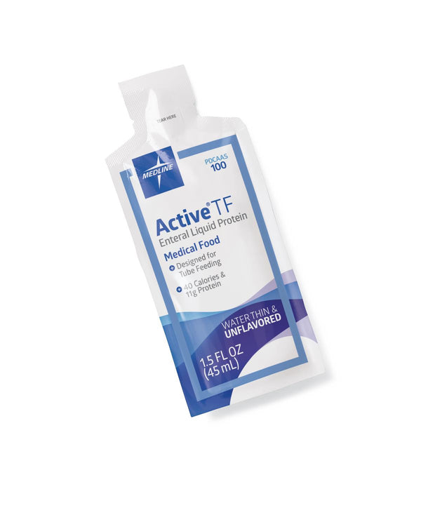 Active TF Enteral Liquid Protein, Water Thin and Unflavored, 1.5-oz. (45 mL) Packet, 100/CS (ENT444) Case of 100