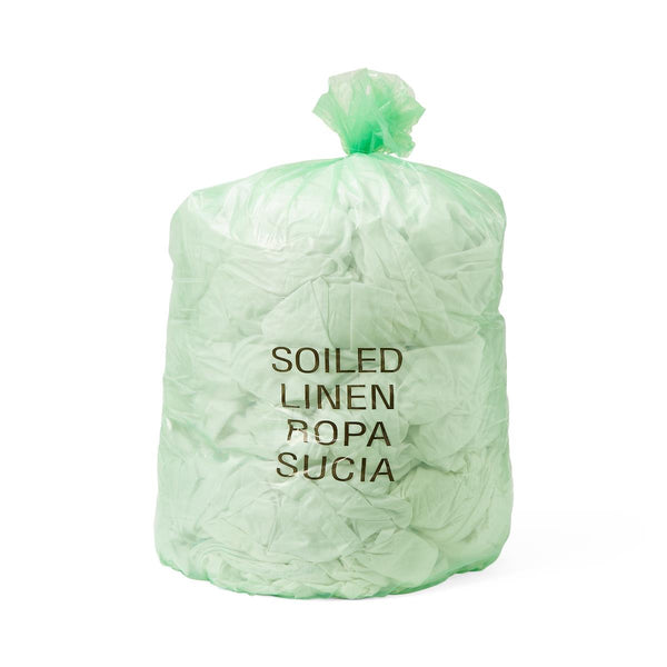 Soiled Linen Liners, Green, 29" x 43", 1.0 Mil, 25/Roll, 8 Rolls (200 Liners)/Case, 200/CS (EVSBAGGRN) Case of 200