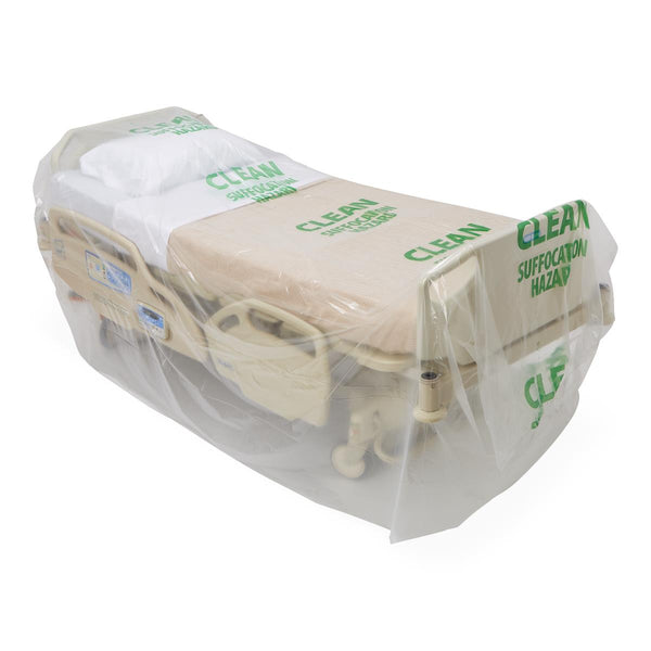 Bed Cover, Clear, 36.5" x 144", 0.7 Mil, Roll, "Clean" Print, 100/CS (EVSBC365144CP) Case of 100