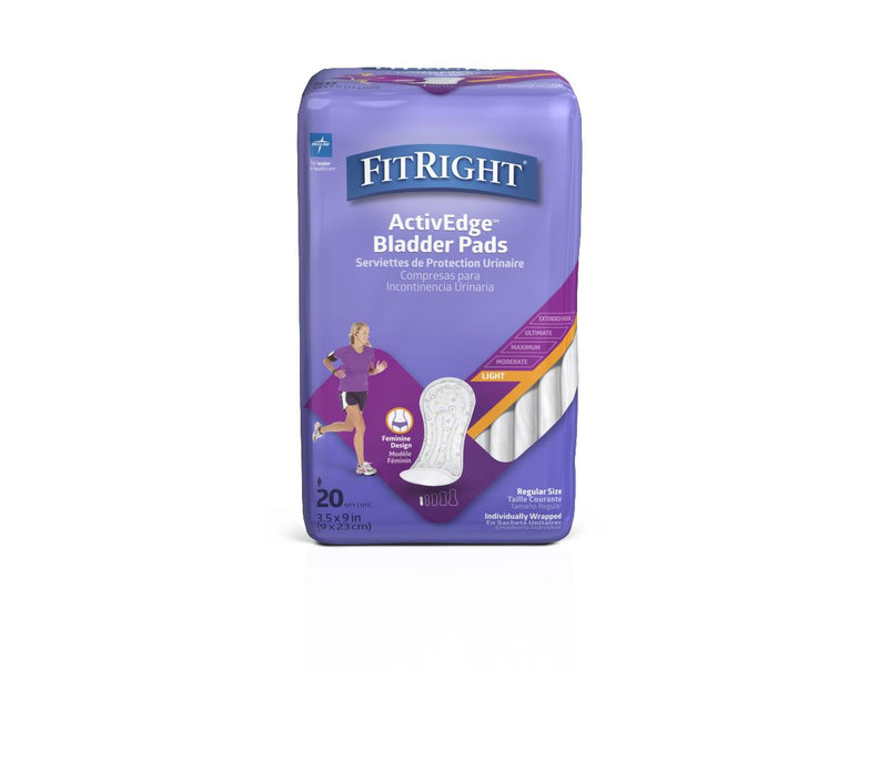 Bladder Control Pad, Light, 3.5" x 9", 240/CS (FBC1010) Case of 240