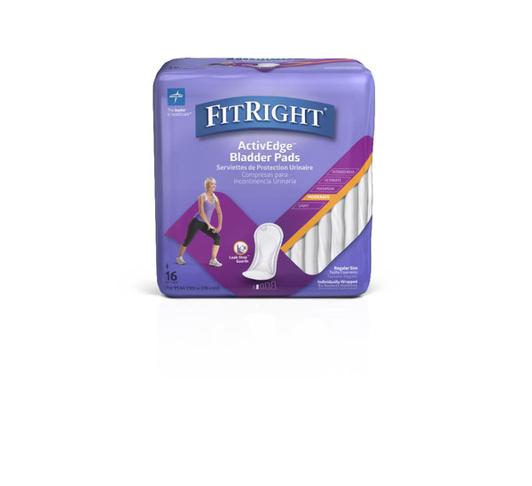 Bladder Control Pad, Moderate, 4" x 11", 192/CS (FBC1020) Case of 192
