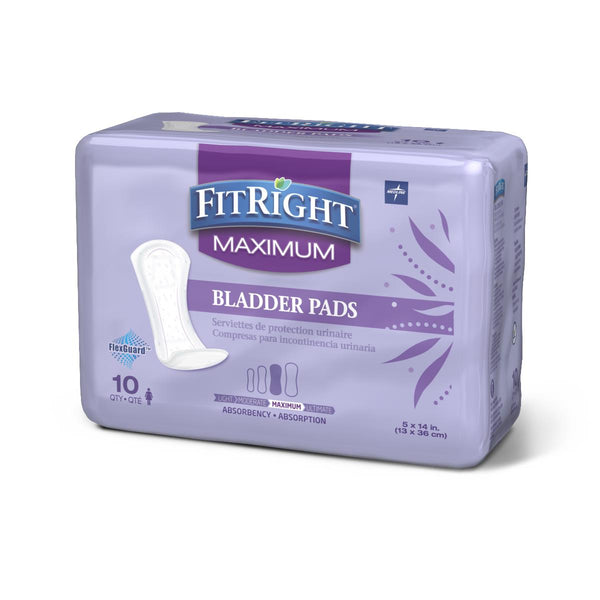 Bladder Control Pad, Maximum, 5" x 14", 10/BG (FBC1030Z) Bag of 10