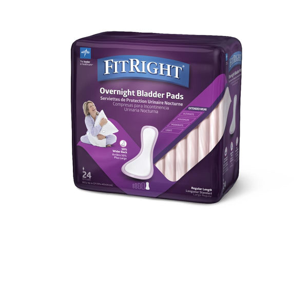 Overnight Bladder Control Pad, 8.5" x 16", 24/BG (FBC1100Z) Bag of 24
