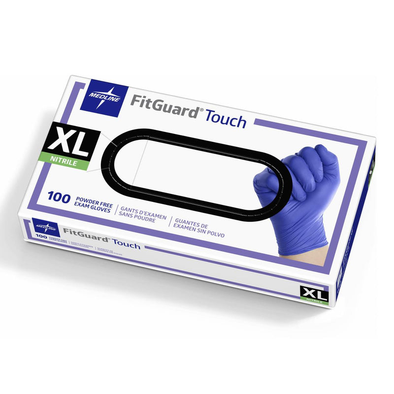 FitGuard Touch Powder-Free Nitrile Exam Gloves, Size XL, 100/BX (FG100XLH) Box of 100