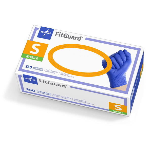 FitGuard Powder-Free Nitrile Exam Gloves with Textured Fingertips, Size S, 2500/CS (FG2501) Case of 2500