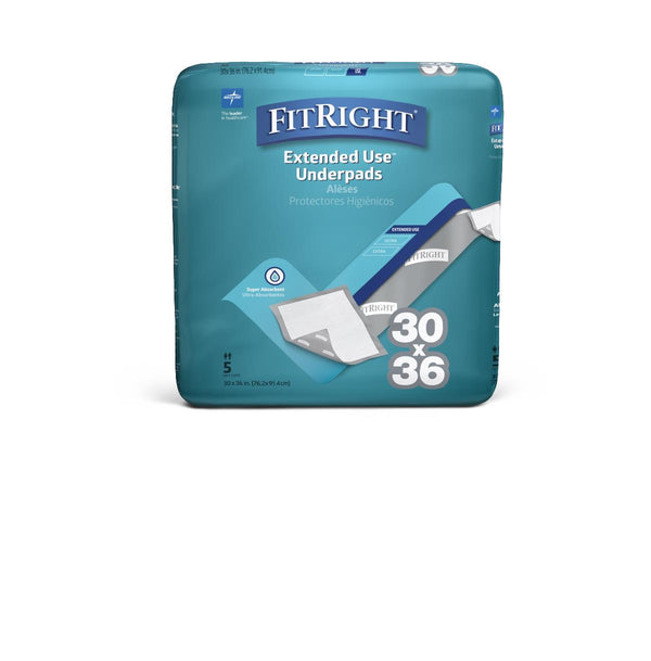 FitRight Extended-Use Premium Underpads, 30" x 36", 70/CS (FPU3036) Case of 70