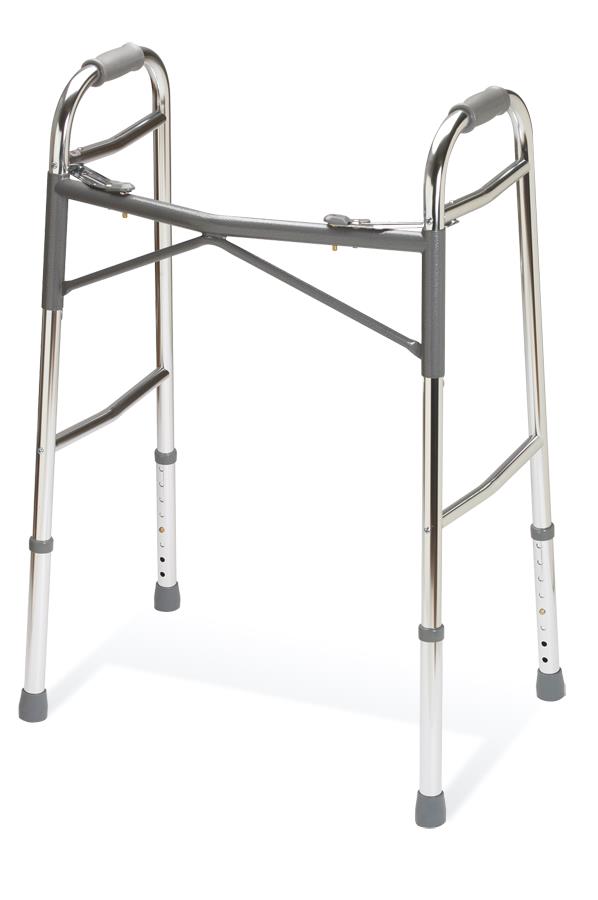 Adult Folding Walker, 2 Button, Heavy Duty, 1/EA  (G07767) Each