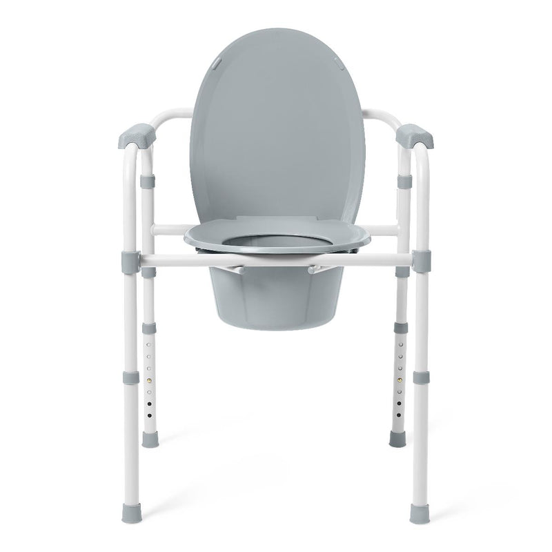 3-in-1 Folding Steel Elongated Commode, 4/CS (G1-200LX4) Case of 4