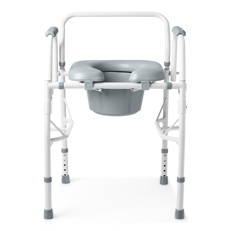 Padded Steel Drop-Arm Commode, 350 lb. Weight Capacity, 1 EA (G1-301DPX1) Each