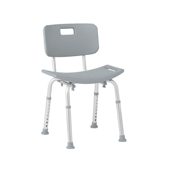 Aluminum Shower Chair with Back, Retail Packaging, 1 EA (G2-101KRX1) Each