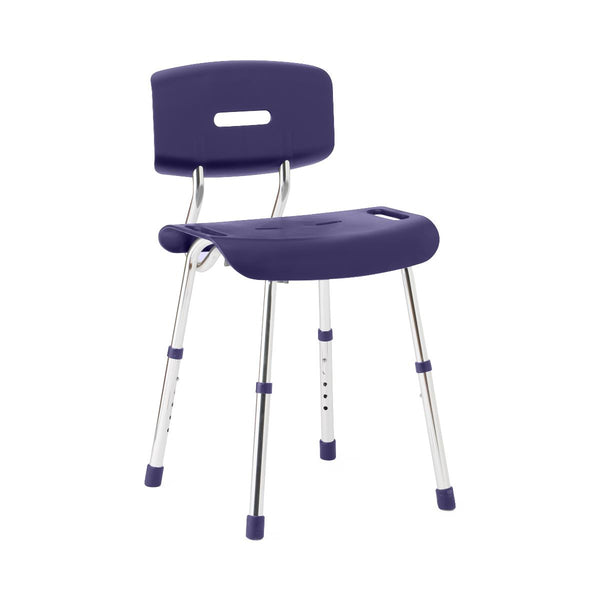 Blue Shower Chair with Backrest, 300 lb. Weight Capacity, Microban Treated, 1/CS (G2-112KMX1) Case of 1