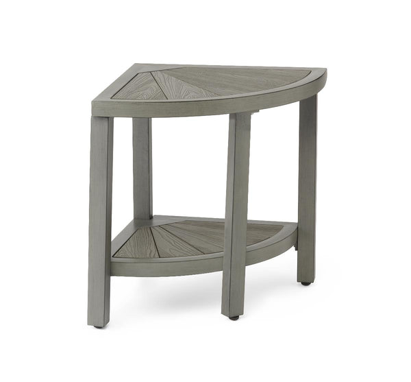 Corner Aluminum and Faux Wood Bath Bench, 15.5" W x 15.5" D x 18" H, 1 EA (G2-501X1) Each