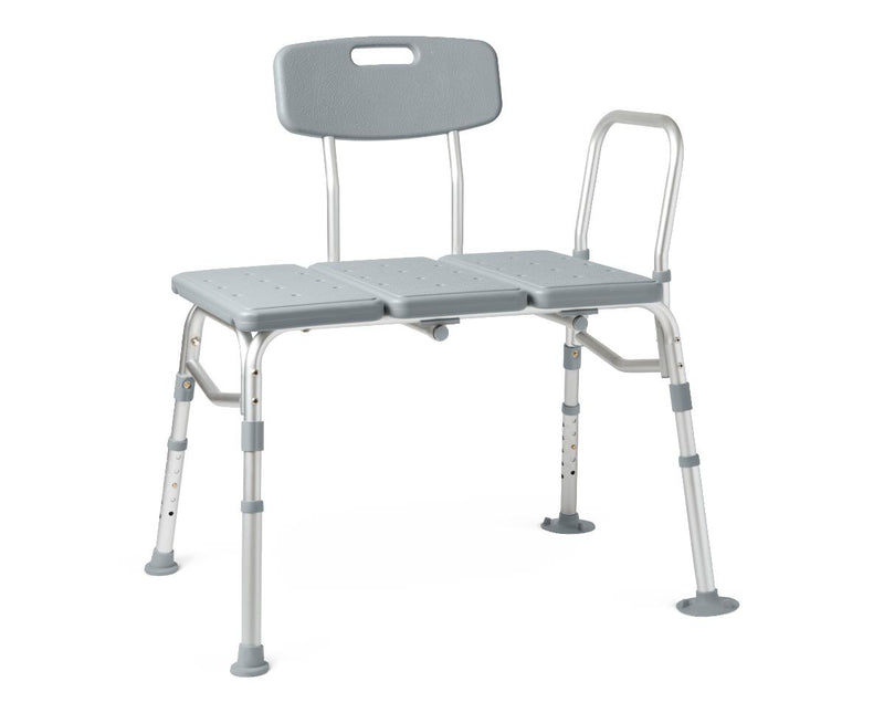 Transfer Bench with Backrest and Pushbutton Height Adjustment, 400 lb. Capacity, 1 EA (G3-100KBX1) Each