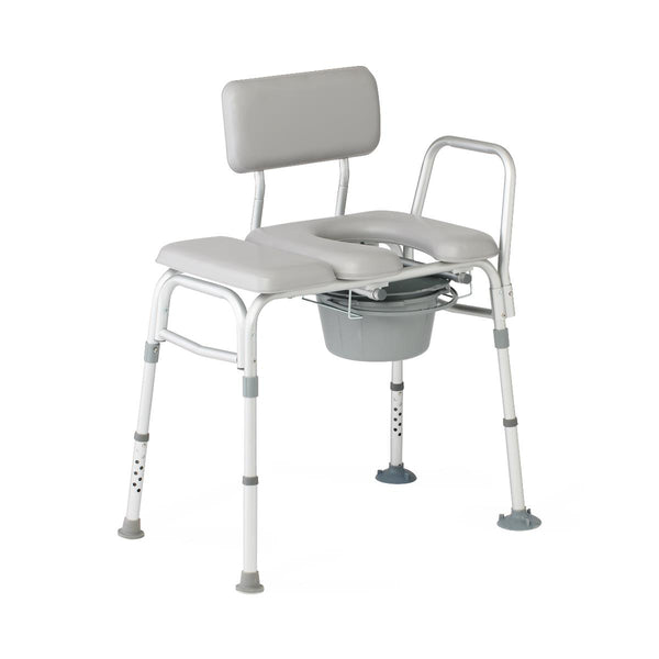 Combination Transfer Bench and Commode, Padded, 1 EA (G3-101KBPX1) Each