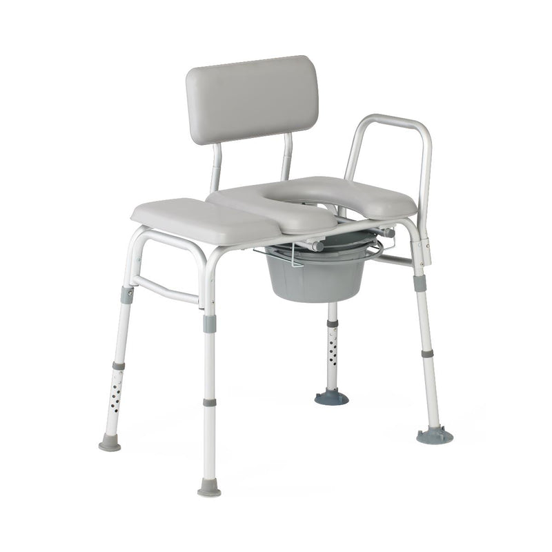 Combination Transfer Bench and Commode, Padded, 1 EA (G3-101KBPX1) Each