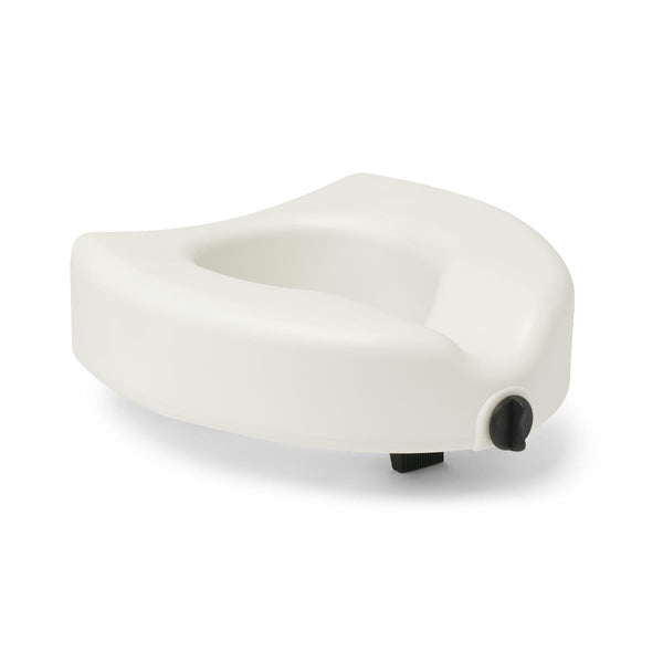 5" Raised Locking Toilet Seat, Microban Treated, No Arms, 350 lb. Weight Capacity, White, 1/CS (G4-111MX1) Case of 1