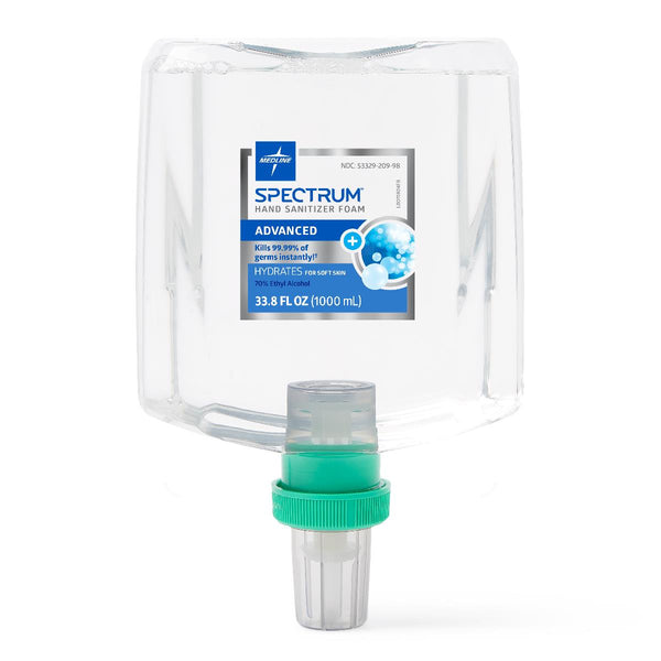 Spectrum Advanced Hand Sanitizer Foam with 70% Ethyl Alcohol, 1000 mL, 4/CS (HH70F1000) Case of 4