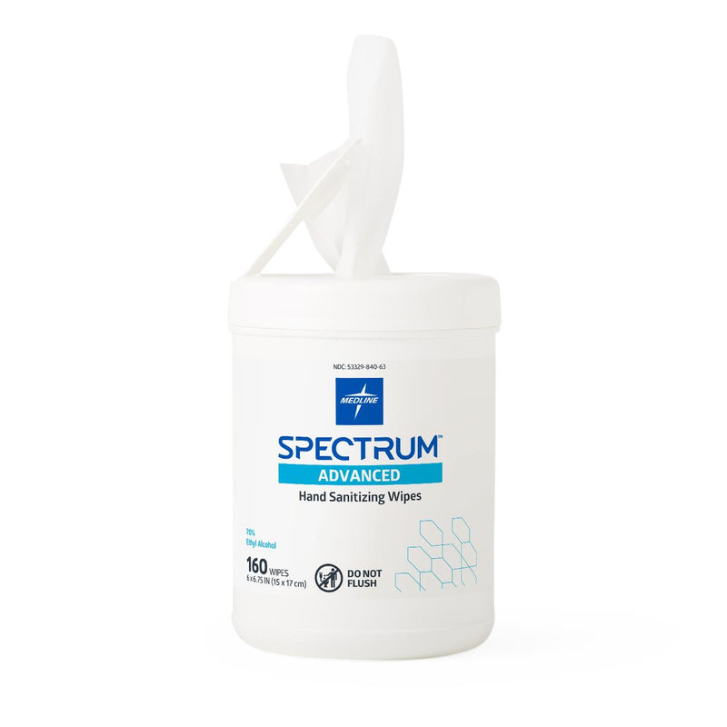 Spectrum Hand Sanitizer Wipes with 70% Ethyl Alcohol, 160 Wipes/Container, 6/CS (HH70W160) Case of 6