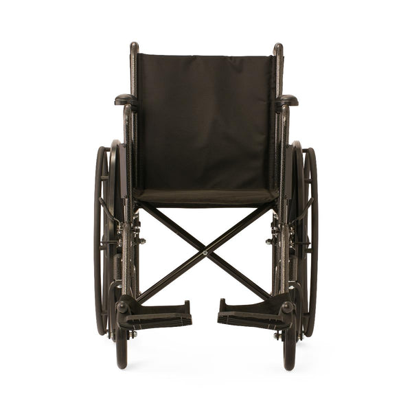 18" Wide K1 Basic Nylon Wheelchair with Full-Length Arms and Swing-Away Footrests, 1/EA  (K1186N13S) Each