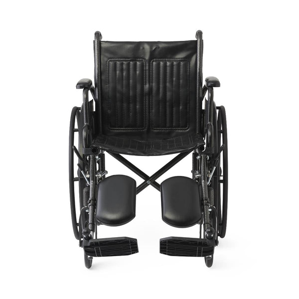 20" Wide K1 Basic Vinyl Wheelchair with Swing-Back Desk-Length Arms and Elevating Leg Rests, 1/EA  (K1206V22E) Each