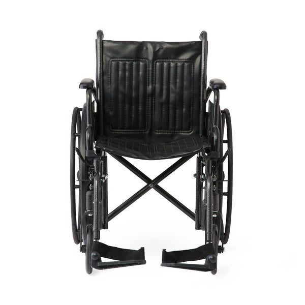 20" Wide K1 Basic Vinyl Wheelchair with Swing-Back Desk-Length Arms and Swing-Away Footrests, 1/EA  (K1206V22S) Each