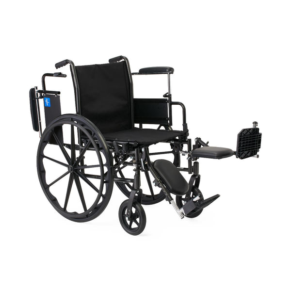 K3 Guardian 18" Wide Wheelchair with Height-Adjustable Desk-Length Arms and Elevating Leg Rests, 1/EA  (K3186N34E) Each