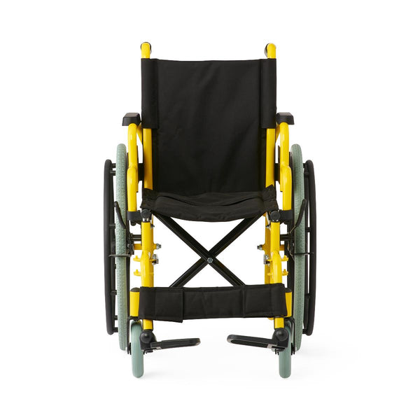 Kidz Guardian Pediatric Wheelchair with Nylon Upholstery and Swing-Away Footrests, Yellow, 14"W, 1/EA  (KPD4N22S) Each