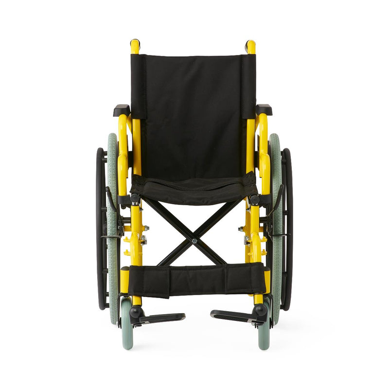 Kidz Guardian Pediatric Wheelchair with Nylon Upholstery and Swing-Away Footrests, Yellow, 12"W, 1/EA  (KPD2N22S) Each